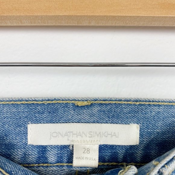 Jonathan Simkhai Manfriend Button Down Wide Leg Jeans - Picture 10 of 15